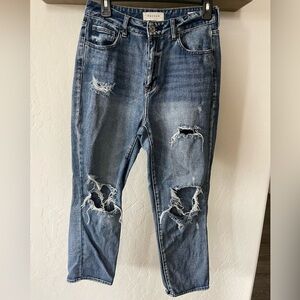 PacSun| Mom Jean in Distressed, Ripped Knee Style—Size 28•••